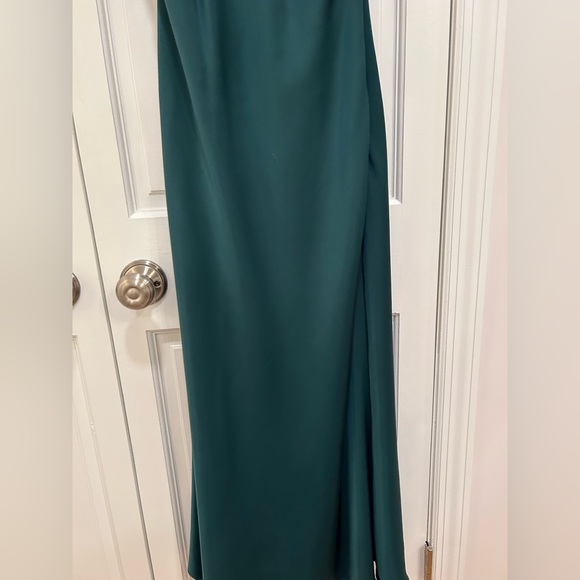 NWOT ✨Aidan Mattox Women's Green Sleeveless Halter-Neck Midi A-Line Dress Size 0 - Picture 4 of 8